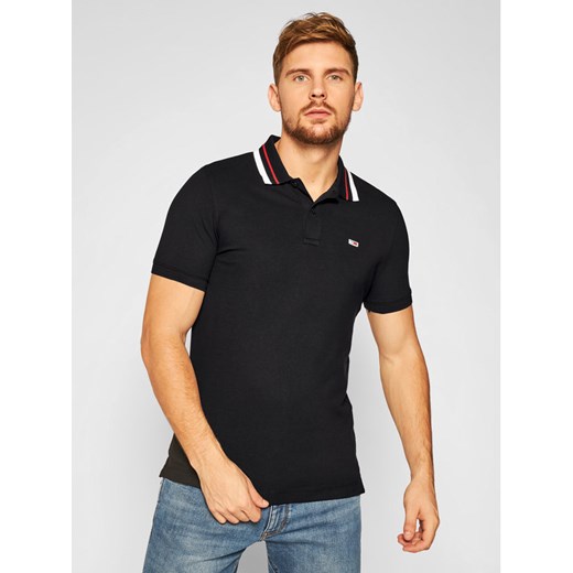 Tommy Jeans Polo Classics Tipped DM0DM09440 Czarny Slim Fit Tommy Jeans S MODIVO
