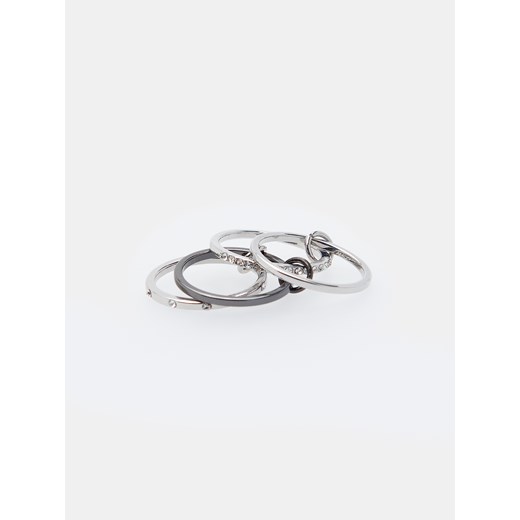 Mohito - Zestaw pierścionków z cyrkoniami - Srebrny Mohito S Mohito