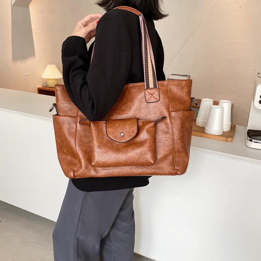 Sandbella shopper bag bez dodatków na ramię elegancka 