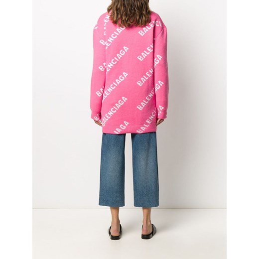 Sweter damski BALENCIAGA z dekoltem w serek 