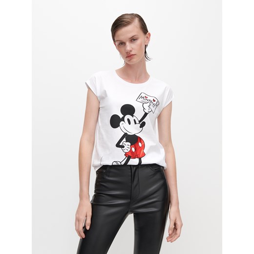 Reserved - T-shirt Mickey Mouse - Biały Reserved S Reserved