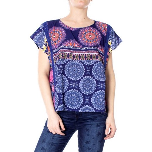 Desigual Bluzki Kobieta - WH7-BLUS_LATIL_10 - Niebieski Desigual S Italian Collection Worldwide