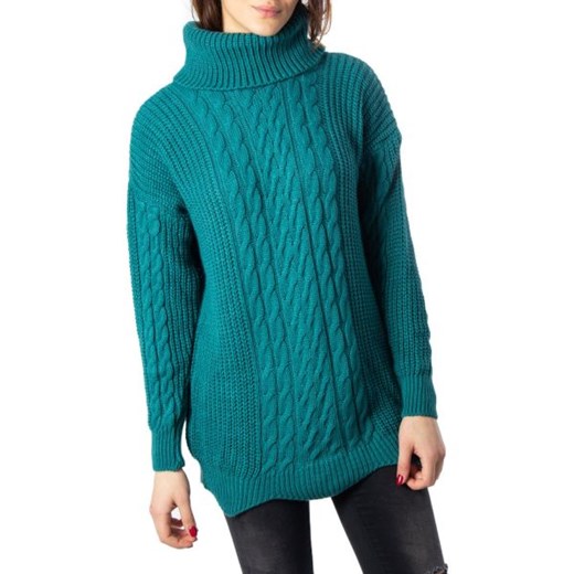 One.0 Sweter Kobieta - WH7-Collo_Alto_148 - Zielony One.0 M Italian Collection Worldwide