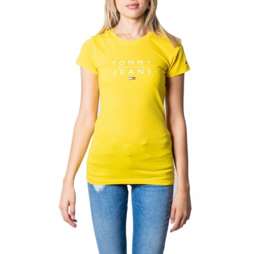Tommy Hilfiger T-shirt Kobieta - ESSENTIAL LOGO TEE COLOR - Żółty Tommy Hilfiger S Italian Collection Worldwide