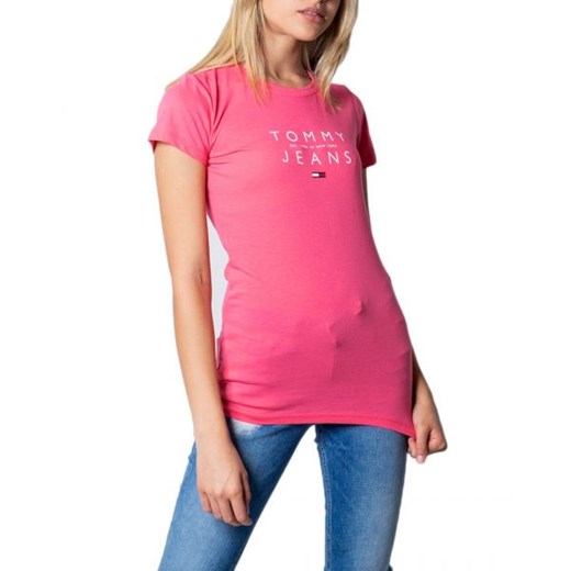 Tommy Hilfiger T-shirt Kobieta - ESSENTIAL LOGO TEE COLOR - Różowy Tommy Hilfiger M Italian Collection Worldwide