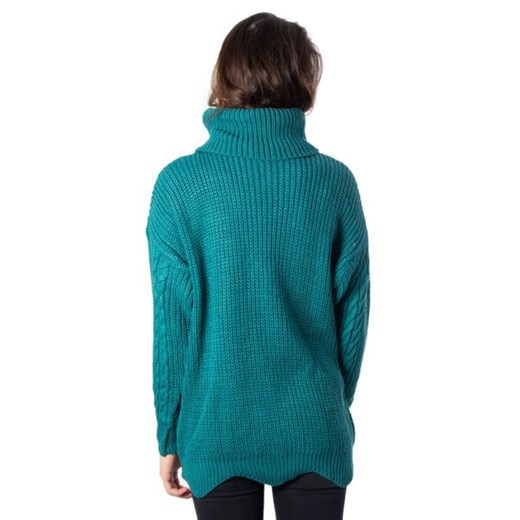 One.0 Sweter Kobieta - WH7-Collo_Alto_148 - Zielony One.0 M Italian Collection Worldwide