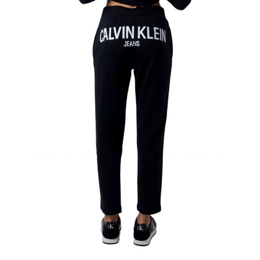 Calvin Klein Jeans Spodnie Kobieta -  INSTITUTIONAL BACK LOGO - Czarny XS Italian Collection Worldwide