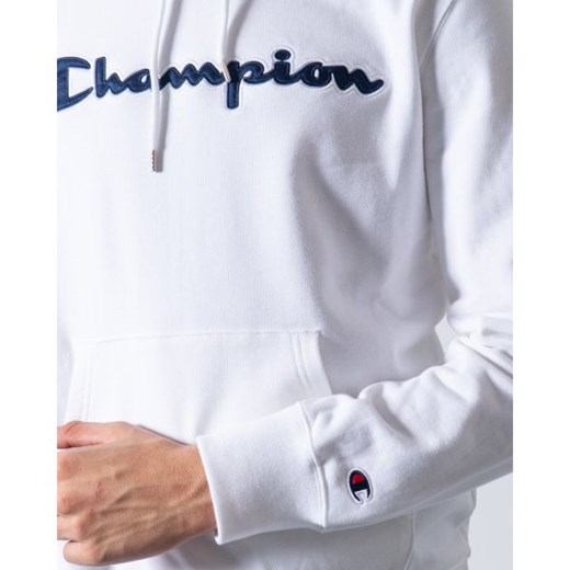 Champion Bluza Mężczyzna - WH7-Cappuccio_Logo_8 - Biały Champion XL Italian Collection Worldwide