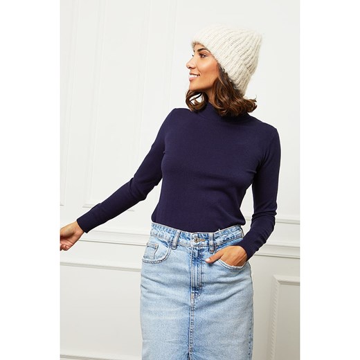 Sweter damski Soft Cashmere kaszmirowy z golfem 