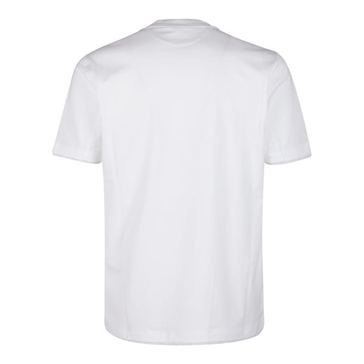 Biały t-shirt męski Brunello Cucinelli z krótkim rękawem casual 