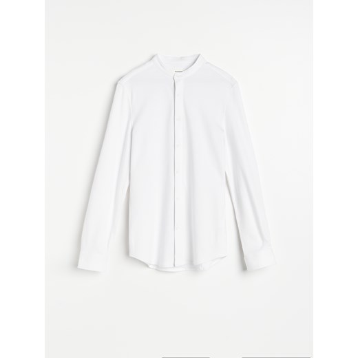 T-shirt męski biały Reserved na wiosnę casualowy z długimi rękawami 