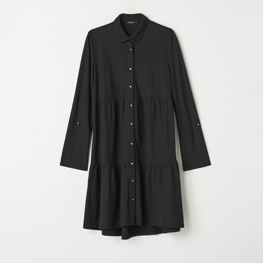 Mohito - Koszulowa sukienka z wiskozą - Czarny Mohito XS Mohito