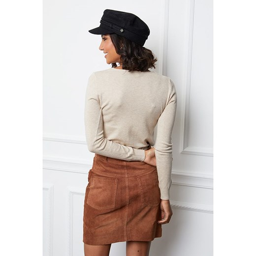 Sweter damski Soft Cashmere z dekoltem v casual 