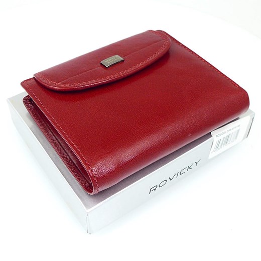 Damski czerwony portfel skórzany RFID ROVICKY CPR 8770 RED Rovicky promocja Galmark