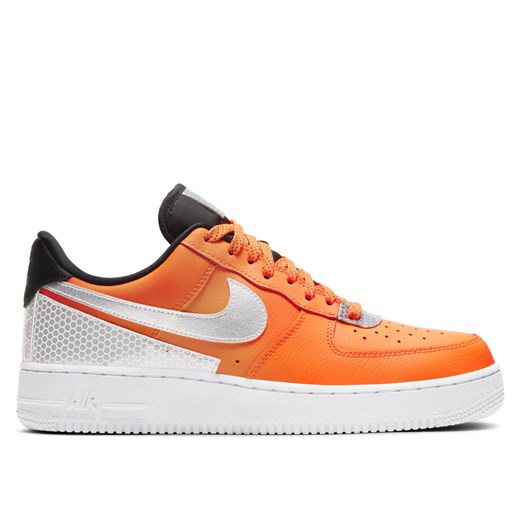 Buty sportowe męskie Nike air force pomarańczowe skórzane wiązane 