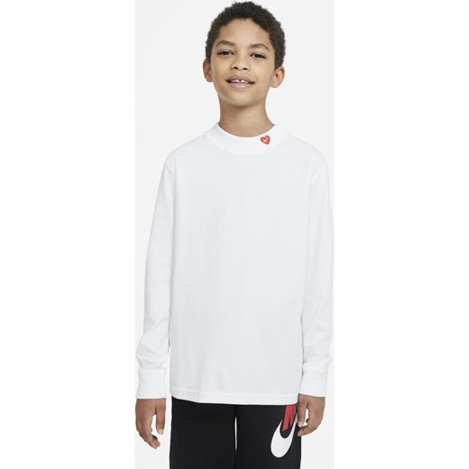 T-shirt z długim rękawem dla dużych dzieci Nike Sportswear - Biel Nike XS Nike poland