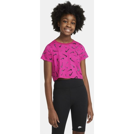 Krótki T-shirt dla dużych dzieci (dziewcząt) Nike Sportswear - Czerwony Nike L Nike poland