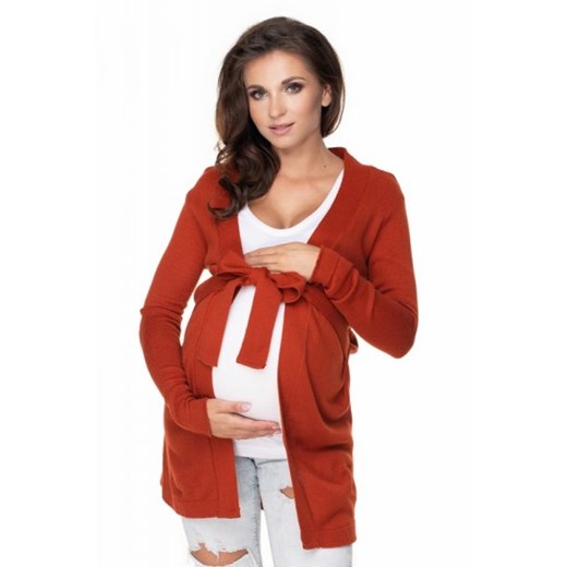  Dla Nicei Sweter ciążowy Peekaboo czerwony swetry ciążowe GZTDL