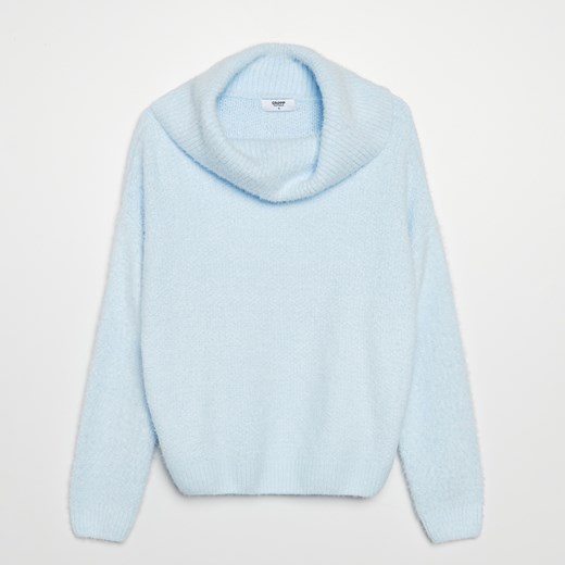 Cropp - Puszysty sweter z golfem - Niebieski Cropp S Cropp