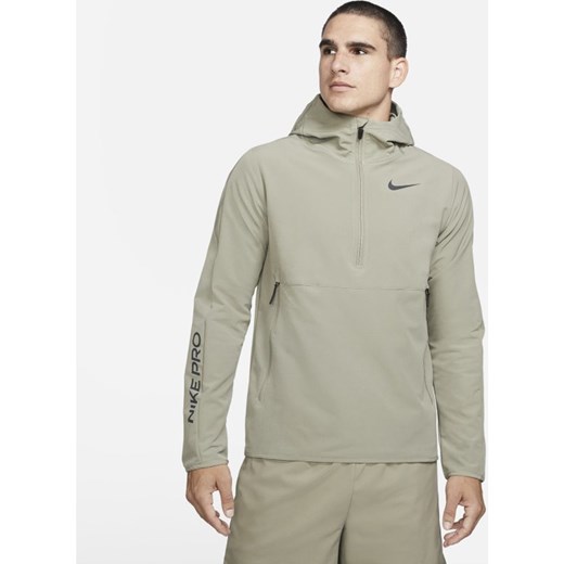 Męska bluza z kapturem i zamkiem 1/4 Nike Pro - Zieleń Nike S Nike poland