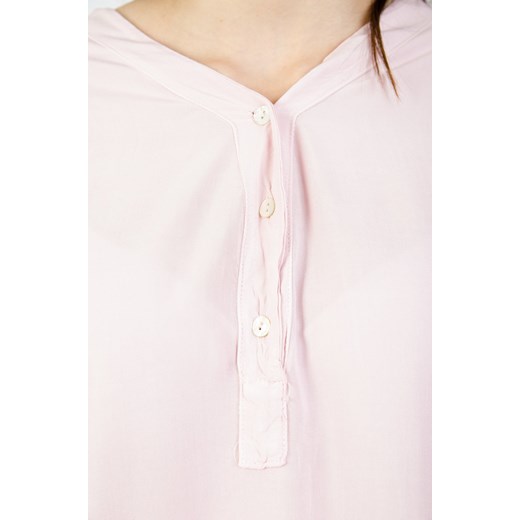 Różowa bluzka oversize z wiązaniem na dole Olika uniwersalny olika.com.pl