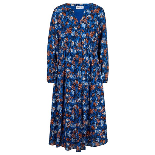 Sukienka midi z bawełny kreszowanej z nadrukiem | bonprix 50 bonprix
