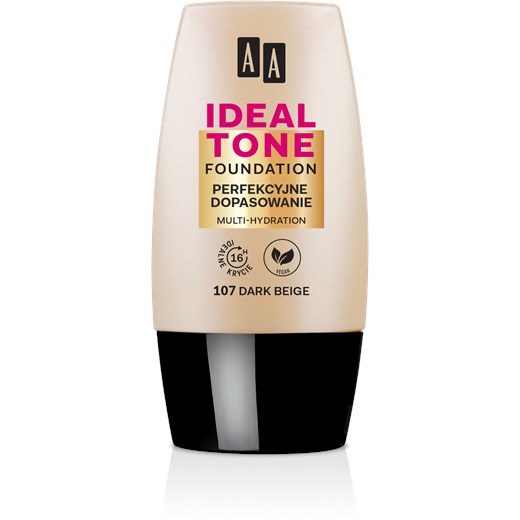 AA Make Up Ideal Tone foundation perfekcyjne dopasowanie 107 dark beige 30ml Oceanic_SA