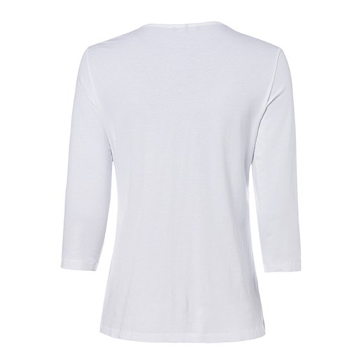 Biały T-shirt w serek Basic 11100296 Biały 46 Olsen 46 Olsen