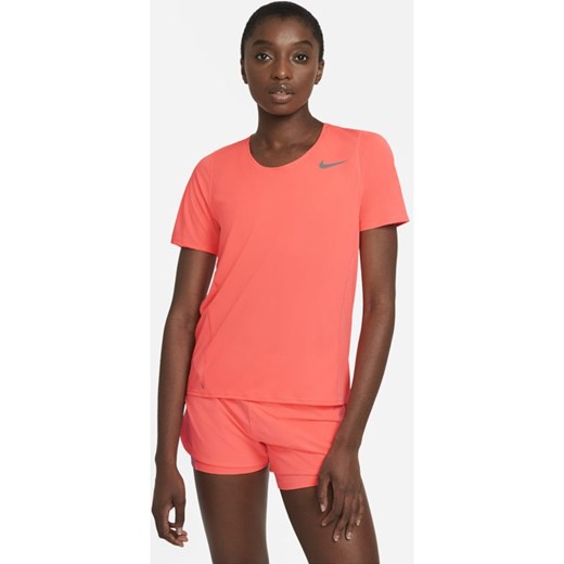 Damska koszulka z krótkim rękawem do biegania Nike City Sleek - Pomarańczowy Nike S Nike poland