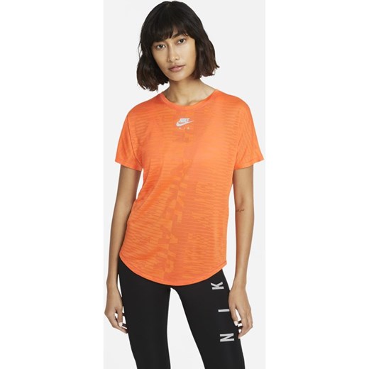 Damska koszulka z krótkim rękawem do biegania Nike Air - Pomarańczowy Nike XL Nike poland