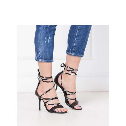 MSGM Skórzane sandały na szpilce 37 promocyjna cena Gomez Fashion Store