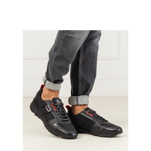 HUGO Sneakersy Hybrid Runn | z dodatkiem skóry 43 okazyjna cena Gomez Fashion Store