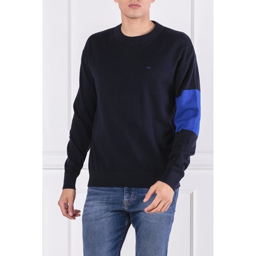 CALVIN KLEIN JEANS Sweter COLOR BLOCK CKJ LOGO | Regular Fit XL wyprzedaż Gomez Fashion Store