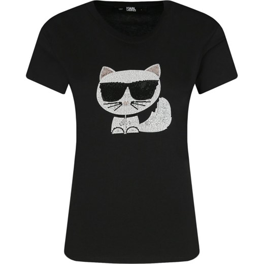 Karl Lagerfeld T-shirt Ikonik | Regular Fit Karl Lagerfeld XS okazja Gomez Fashion Store