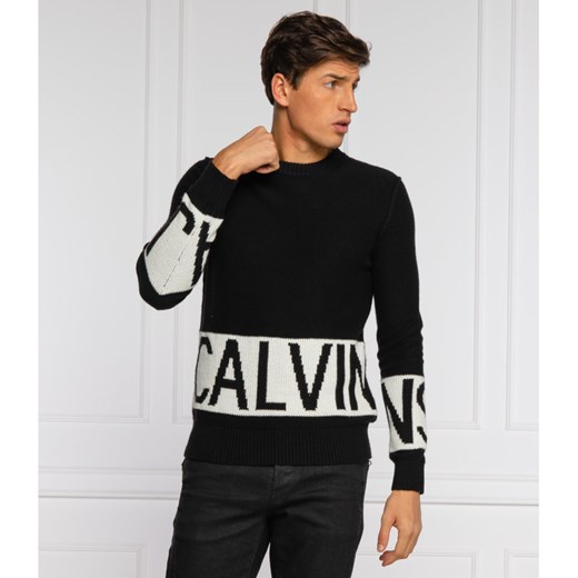 CALVIN KLEIN JEANS Sweter | Regular Fit | z dodatkiem kaszmiru XXL wyprzedaż Gomez Fashion Store