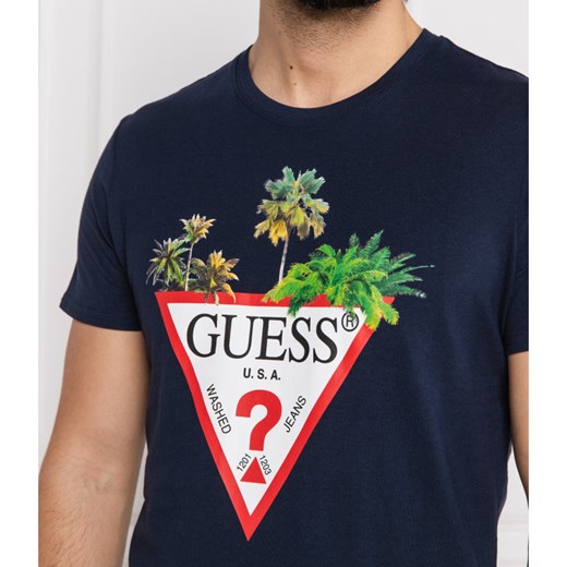 GUESS JEANS T-shirt PALM | Slim Fit L wyprzedaż Gomez Fashion Store