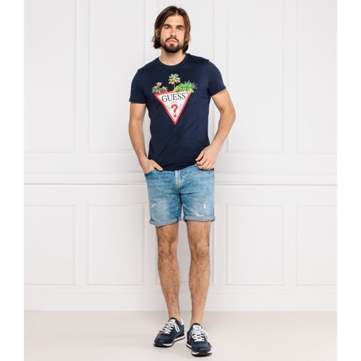 GUESS JEANS T-shirt PALM | Slim Fit L promocyjna cena Gomez Fashion Store