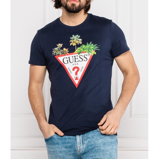 GUESS JEANS T-shirt PALM | Slim Fit L wyprzedaż Gomez Fashion Store