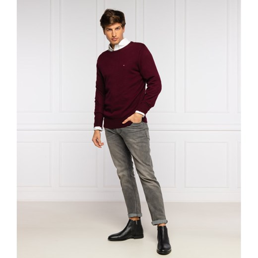 Tommy Hilfiger Wełniany sweter LUXURY | Regular Fit Tommy Hilfiger S wyprzedaż Gomez Fashion Store