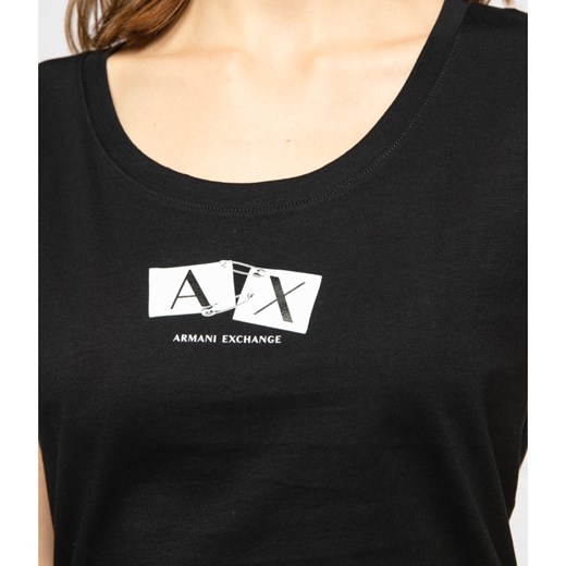 Armani Exchange T-shirt | Regular Fit | pima Armani Exchange S wyprzedaż Gomez Fashion Store