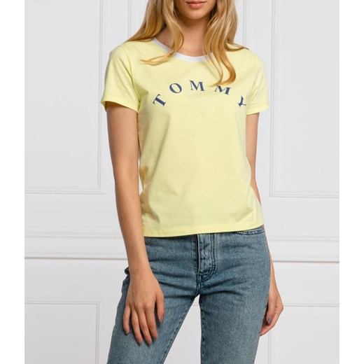 Tommy Hilfiger T-shirt Slogan | Regular Fit Tommy Hilfiger XS okazyjna cena Gomez Fashion Store