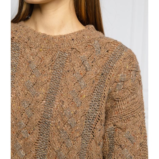 Pinko Wełniany sweter METEORITE | Regular Fit Pinko L promocja Gomez Fashion Store