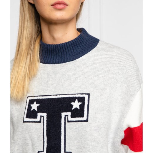 Tommy Jeans Sweter | Loose fit | z dodatkiem wełny Tommy Jeans L wyprzedaż Gomez Fashion Store