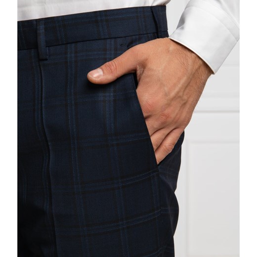 Boss Wełniane spodnie Genius5 | Slim Fit 56 okazyjna cena Gomez Fashion Store