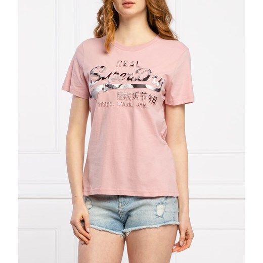 Superdry T-shirt PHOTO ROSE ENTRY | Regular Fit Superdry M okazyjna cena Gomez Fashion Store