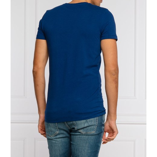 T-shirt męski niebieski Pepe Jeans z krótkim rękawem 