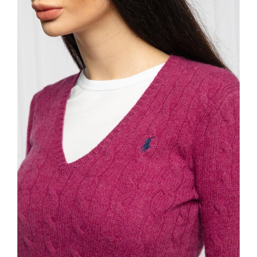 POLO RALPH LAUREN Wełniany sweter | Regular Fit | z dodatkiem kaszmiru Polo Ralph Lauren S Gomez Fashion Store wyprzedaż