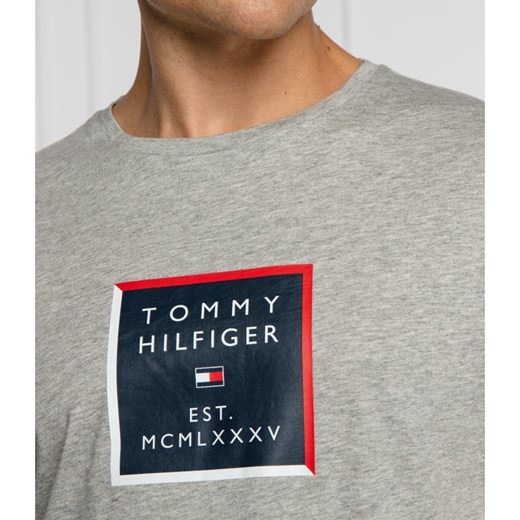 T-shirt męski Tommy Hilfiger z napisami z krótkim rękawem 