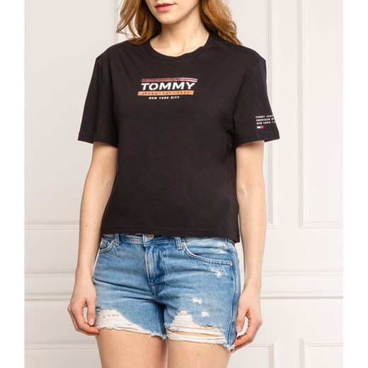 Tommy Jeans T-shirt | Cropped Fit Tommy Jeans XS Gomez Fashion Store okazja