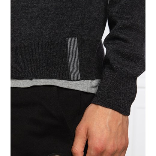 EA7 Wełniany sweter | Regular Fit M Gomez Fashion Store
